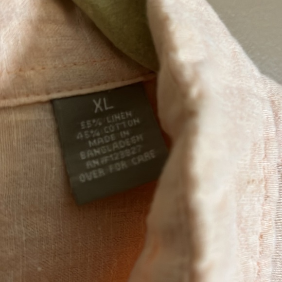 Bruno linen blend peachy coloured shirt. B6 - Picture 4 of 6